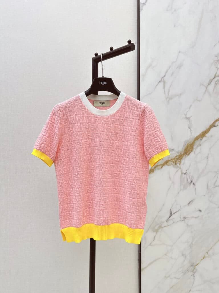 Pull Unisexe Fendi en Coton et Soie avec Motif FF