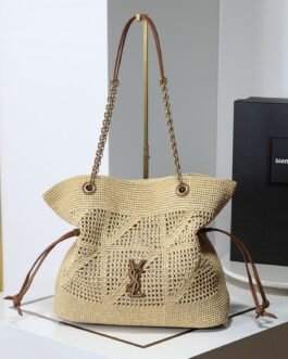 Sac Cabas Jamie Shopping Saint Laurent en Raphia