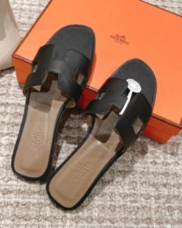 Sandales Hermès Oran Noires – Style Luxe Intemporel & Élégance Élégante