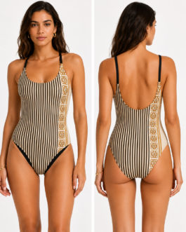 Maillot de bain une pièce rayé Anagram LOEWE