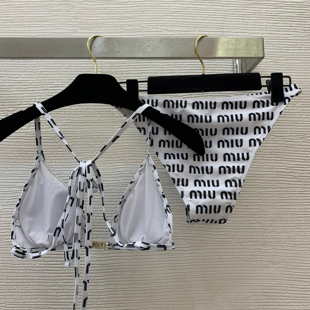 Bikini Miu Miu Monogram Noir et Blanc – Image 5