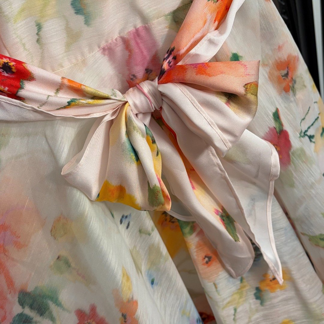 Zimmermann Robe Été Fleurie avec Ceinture à Nouer – Image 5