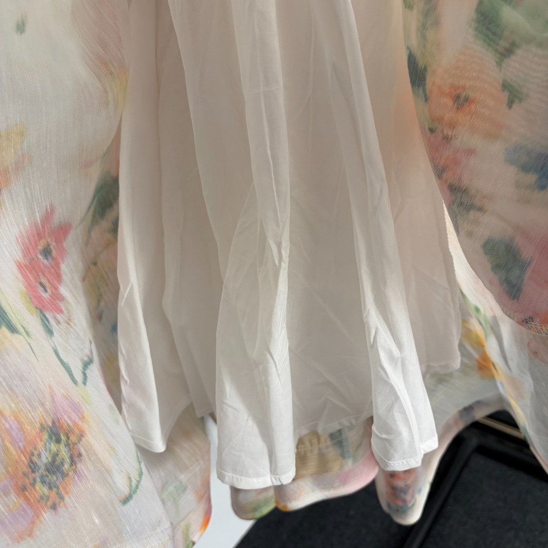 Zimmermann Robe Été Fleurie avec Ceinture à Nouer – Image 9