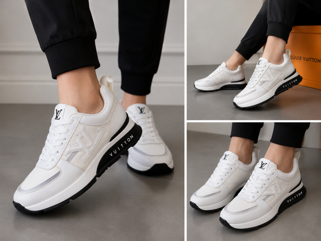 Baskets Louis Vuitton Runner Premium Blanc – Confort & Élégance