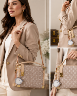 Sac Louis Vuitton Monogram Canvas Rose Nude – Porté Épaule & Main