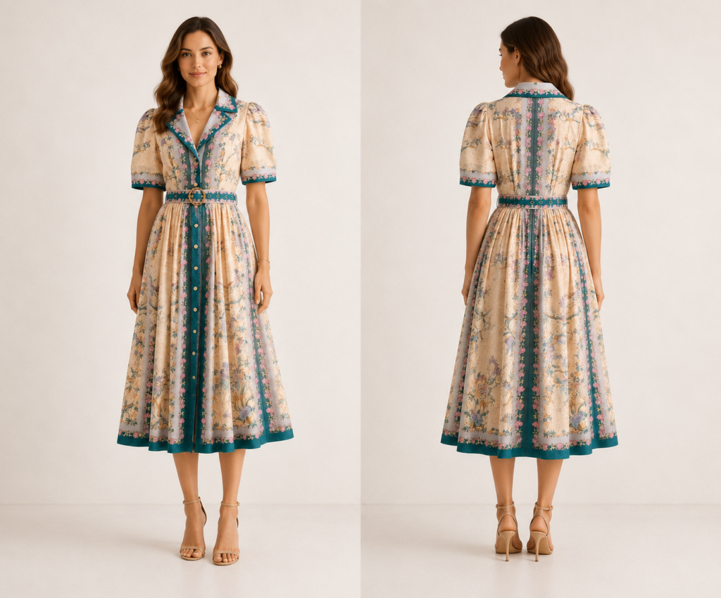 Zimmermann Robe Midi Bohème Chic Multicolore