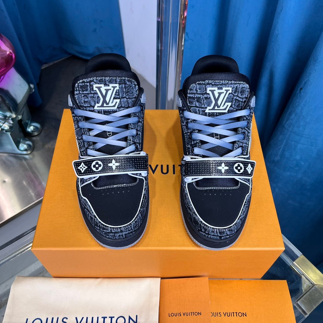 Louis Vuitton Trainer Sneaker Noir Gris Monogram 2026
