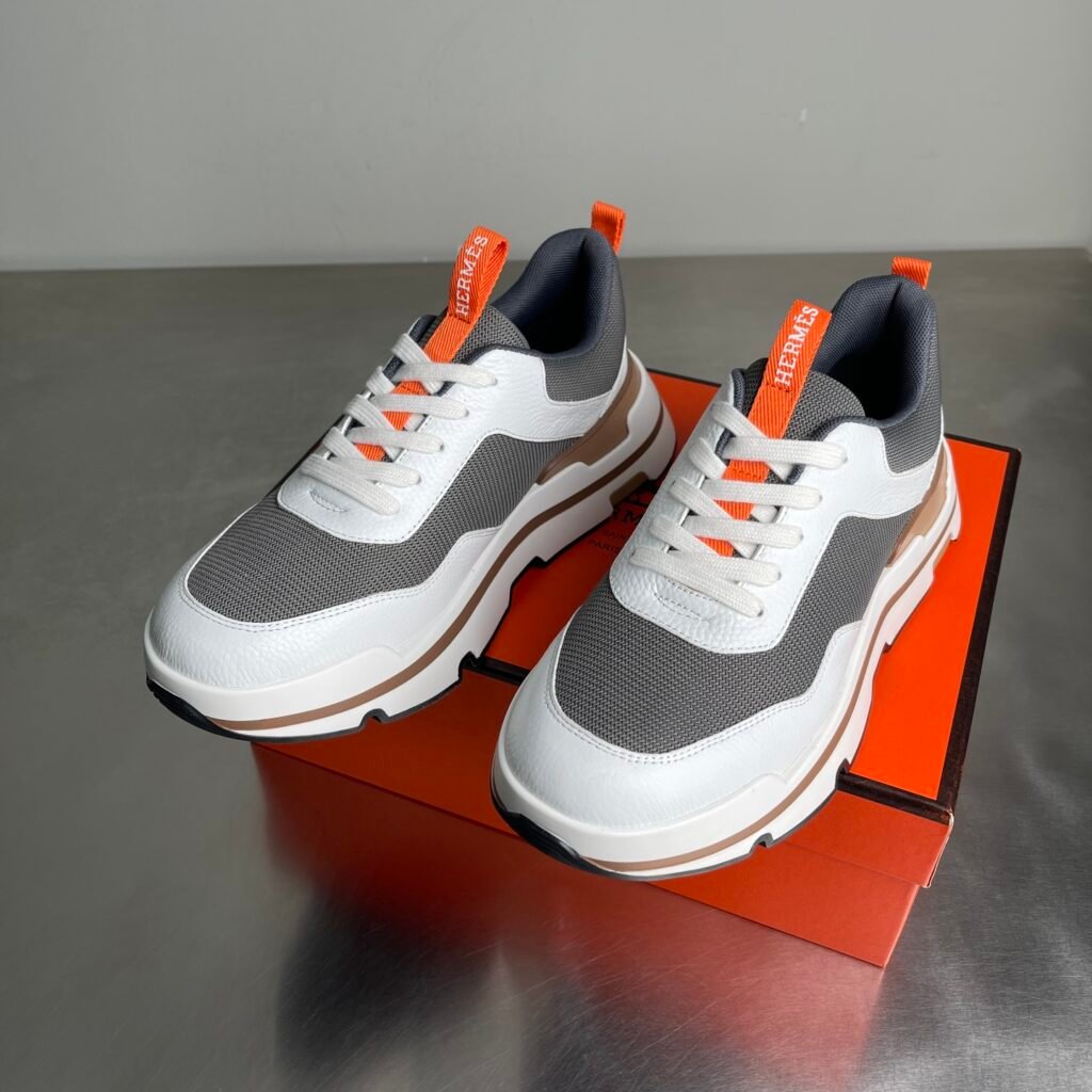 Hermès Bouncing Sneakers Blanc Gris