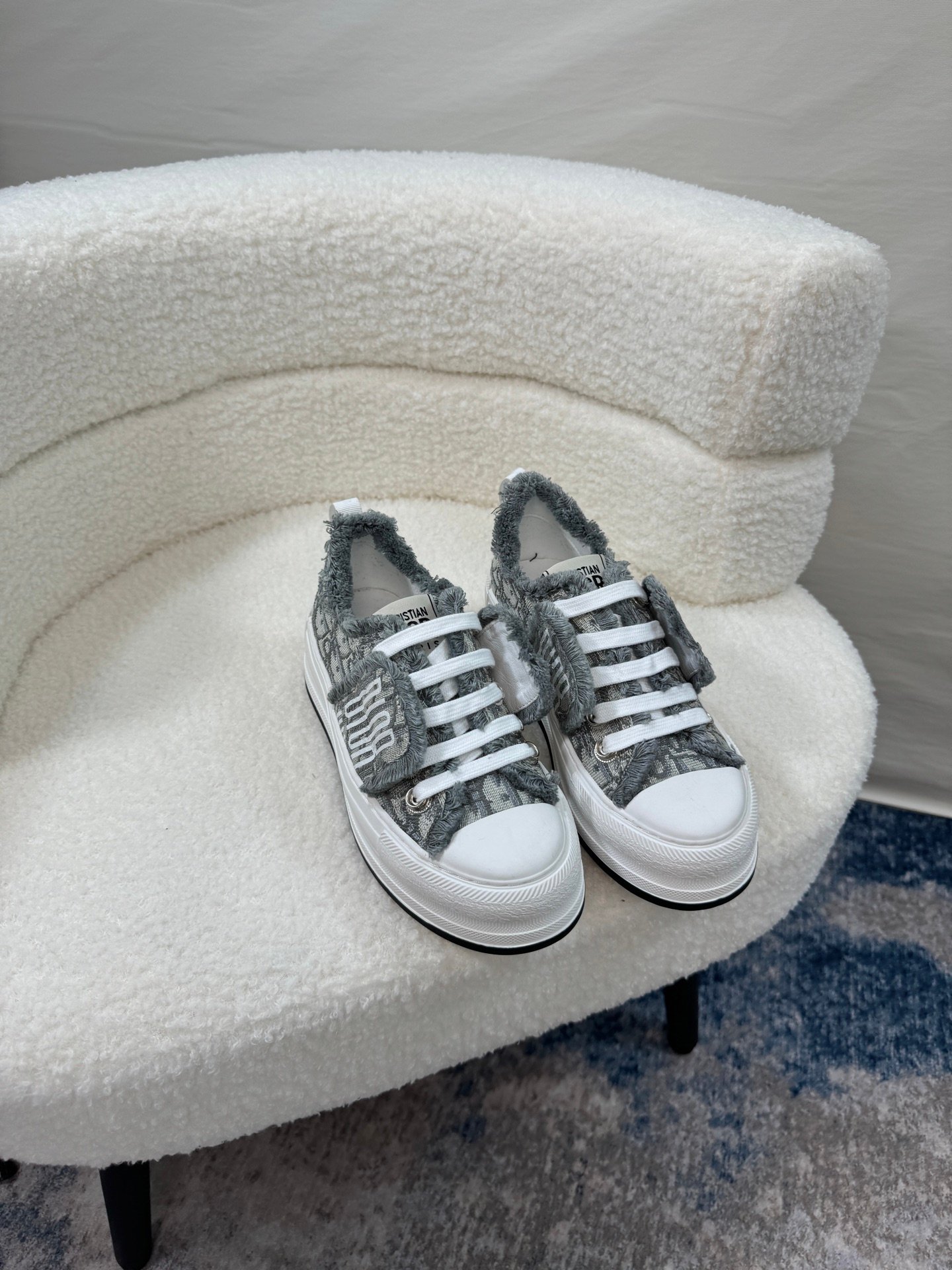 Dior Baskets Walk’n’Dior Platform en maille grise