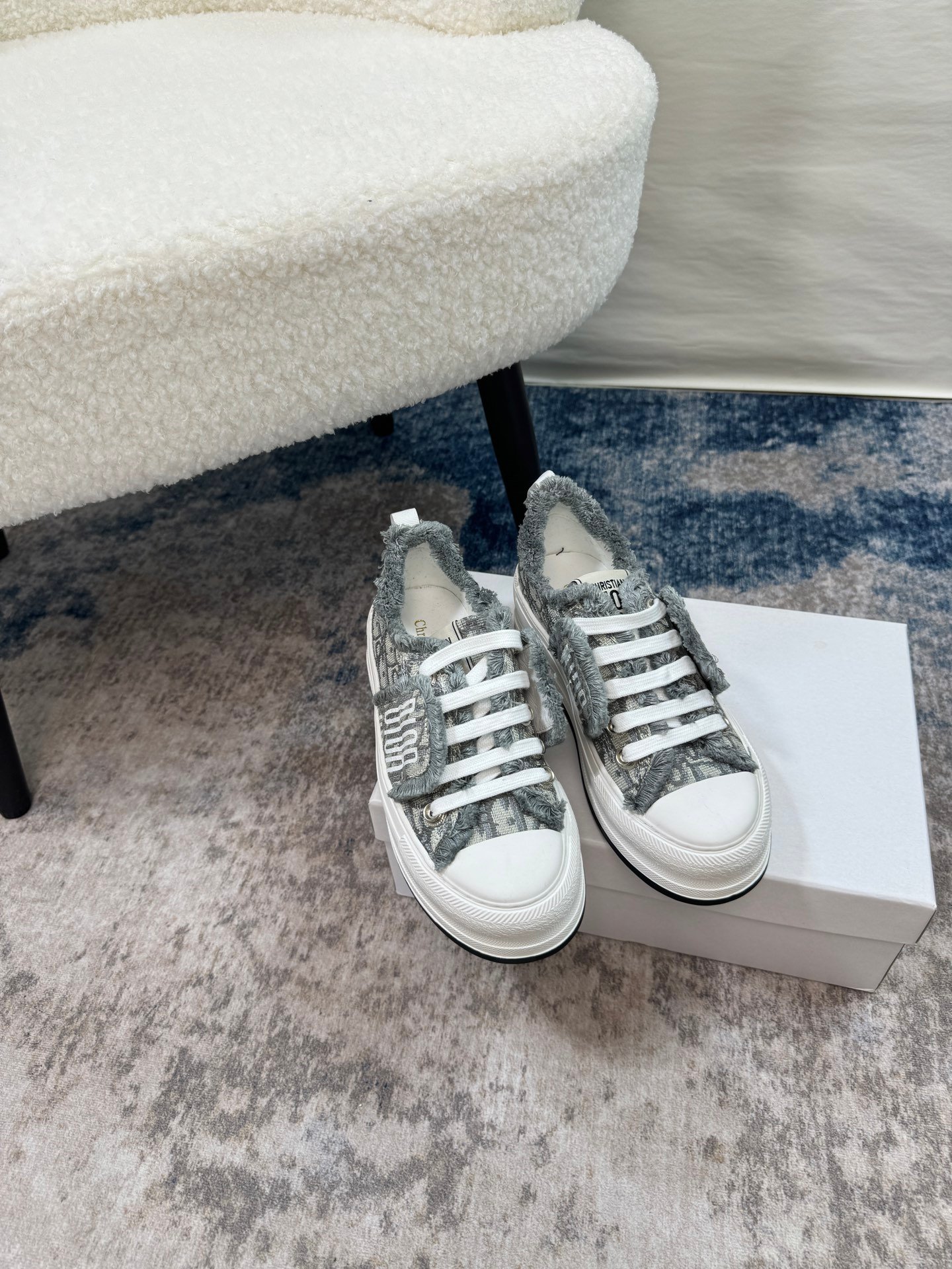 Dior Baskets Walk’n’Dior Platform en maille grise