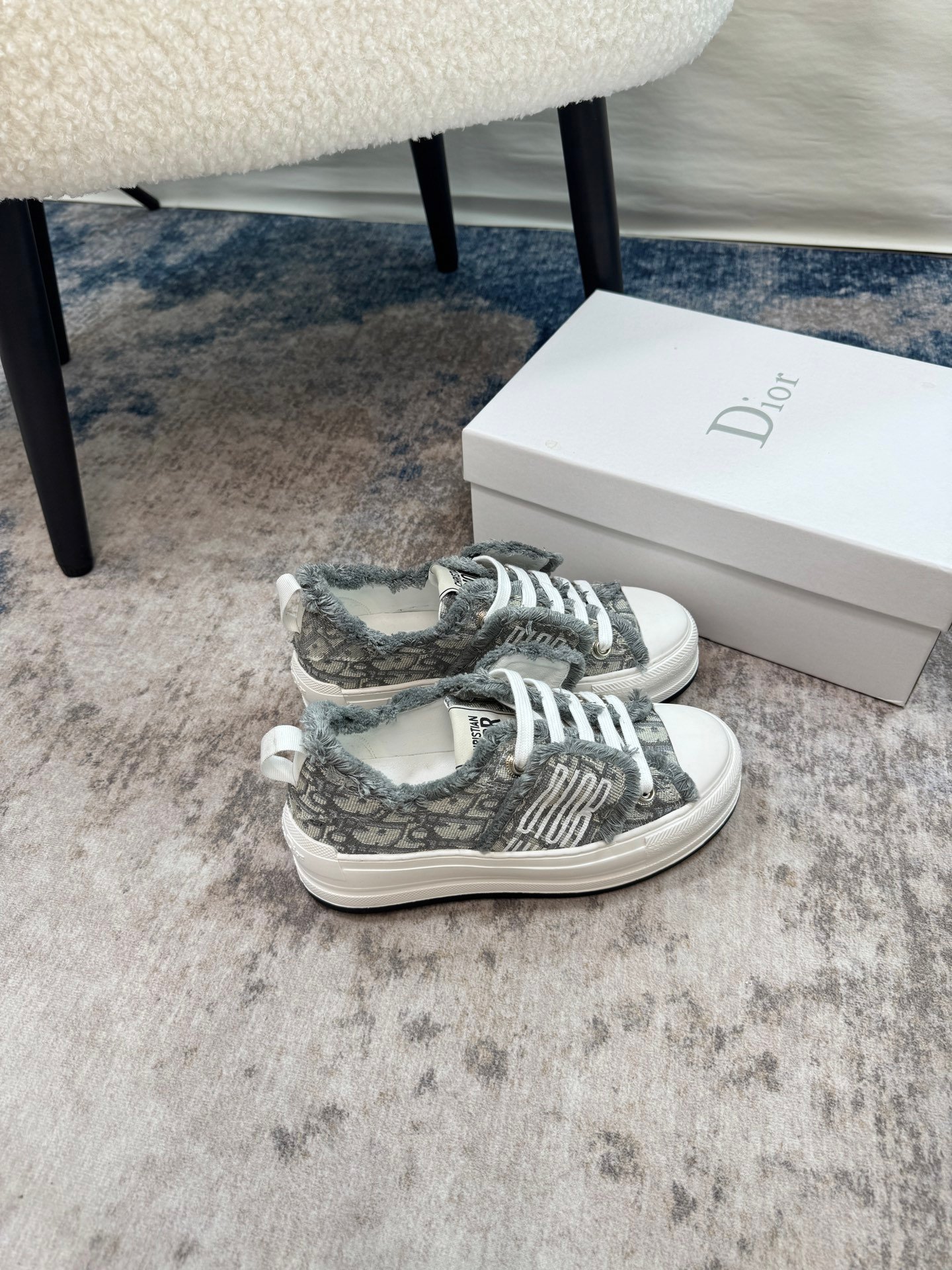 Dior Baskets Walk’n’Dior Platform en maille grise