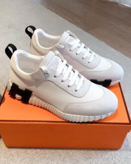 Hermès Baskets Bouncing femme blanc et noir