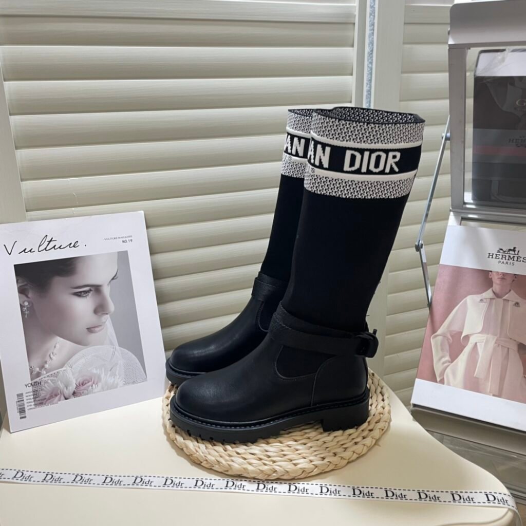 Dior Bottes D-Major en maille technique noire