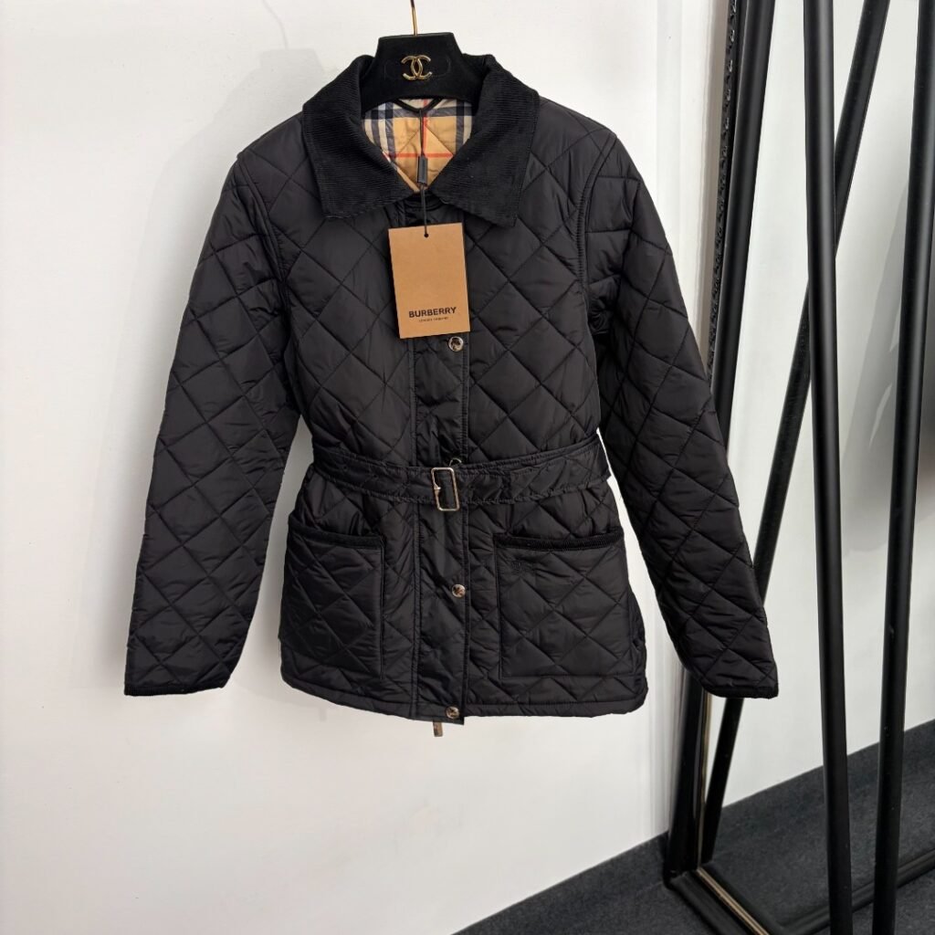 Burberry Veste matelassée ceinturée