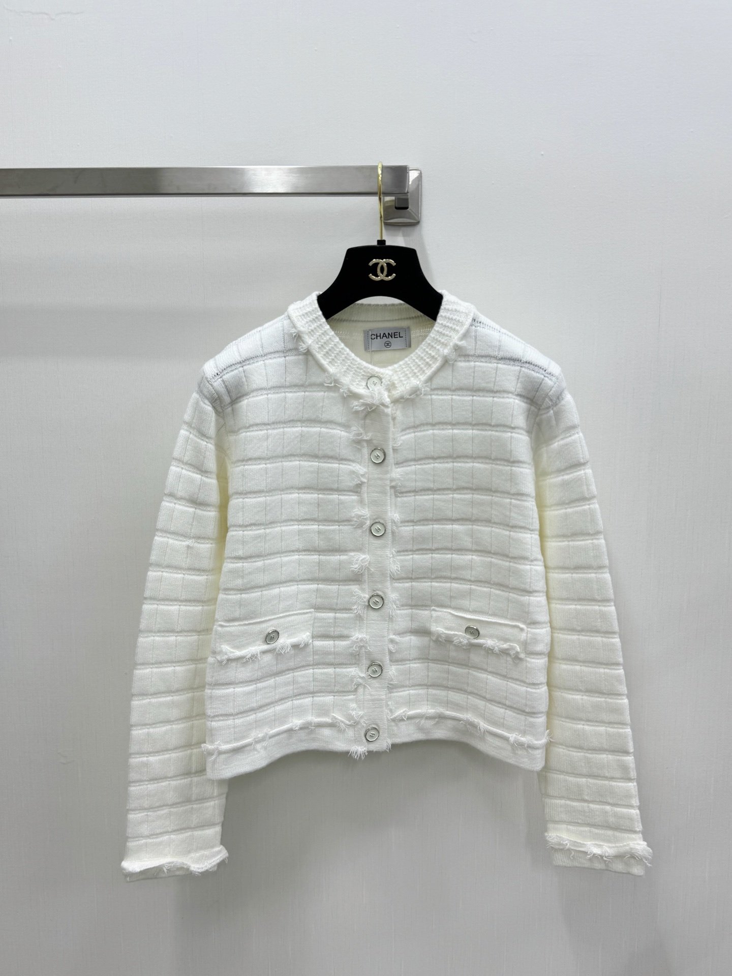 Chanel Cardigan texturé à boutons