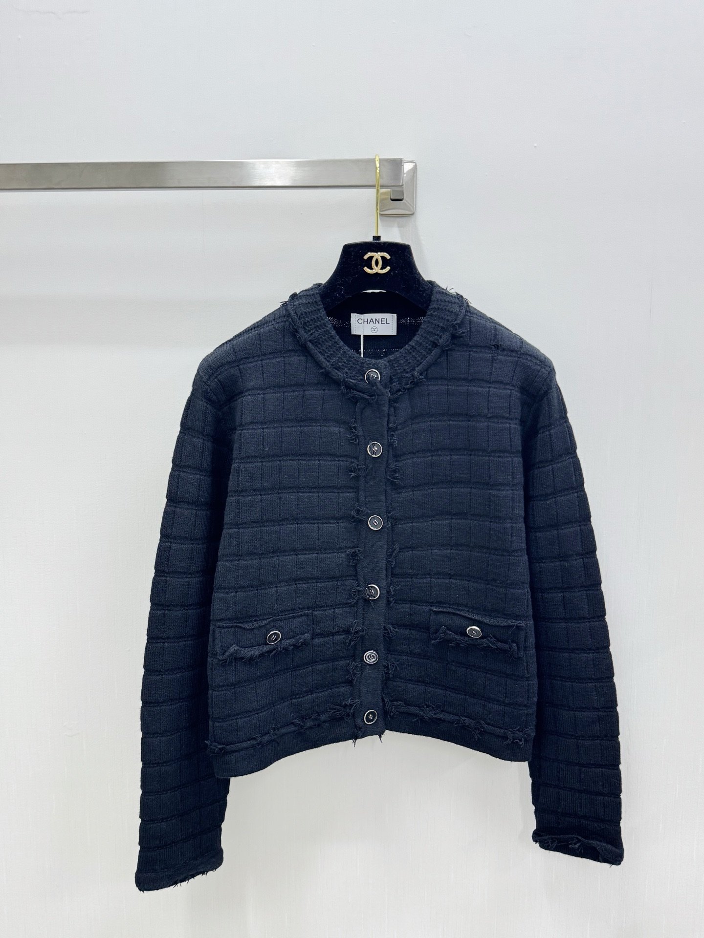 Chanel Cardigan texturé à boutons