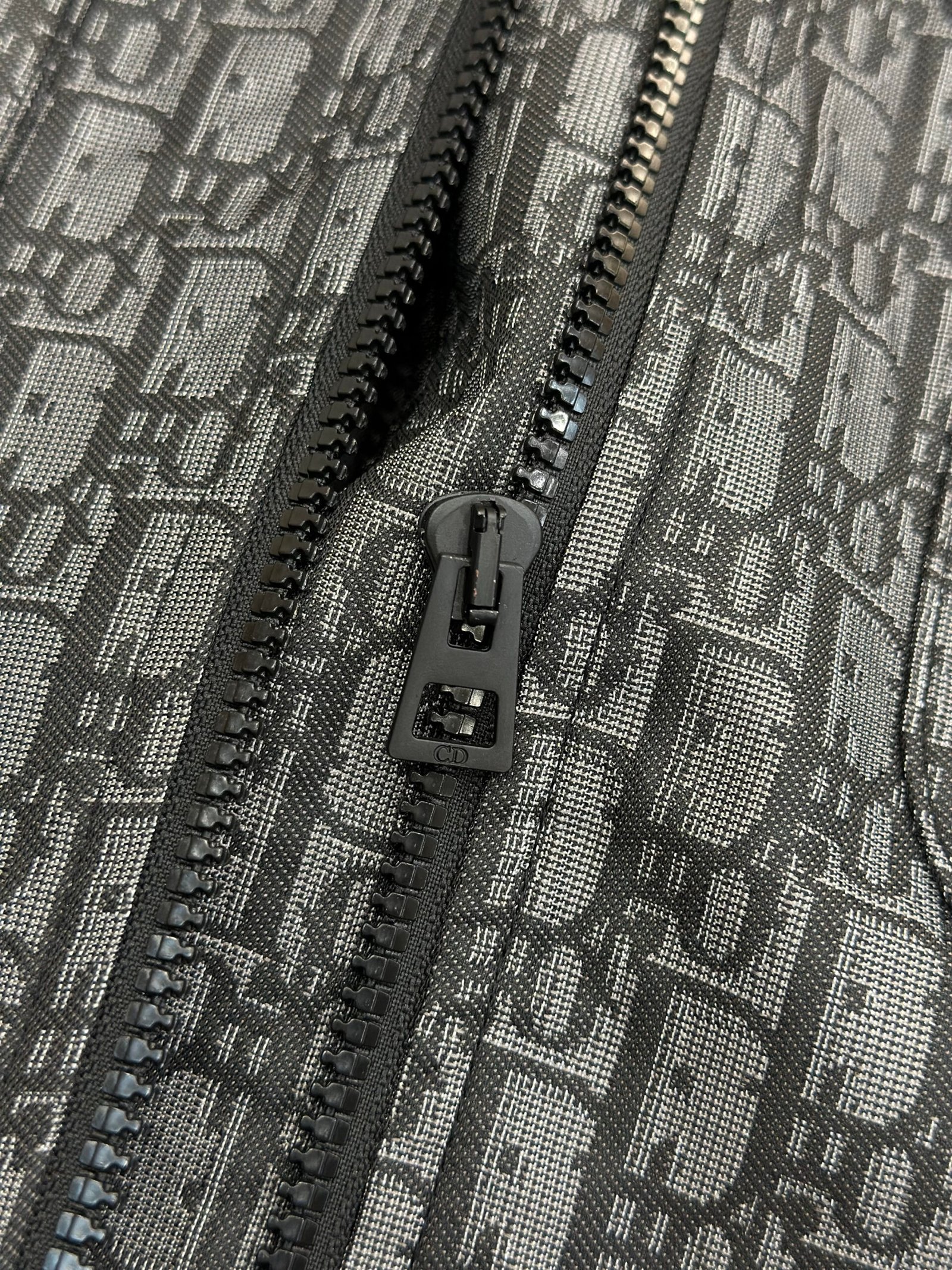 Dior Coupe-vent Oblique noir à capuche en toile technique