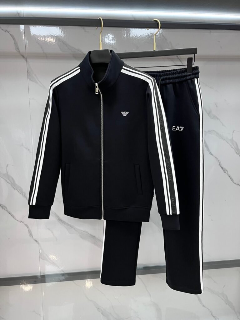 EA7 Ensemble jogging Noir et gris