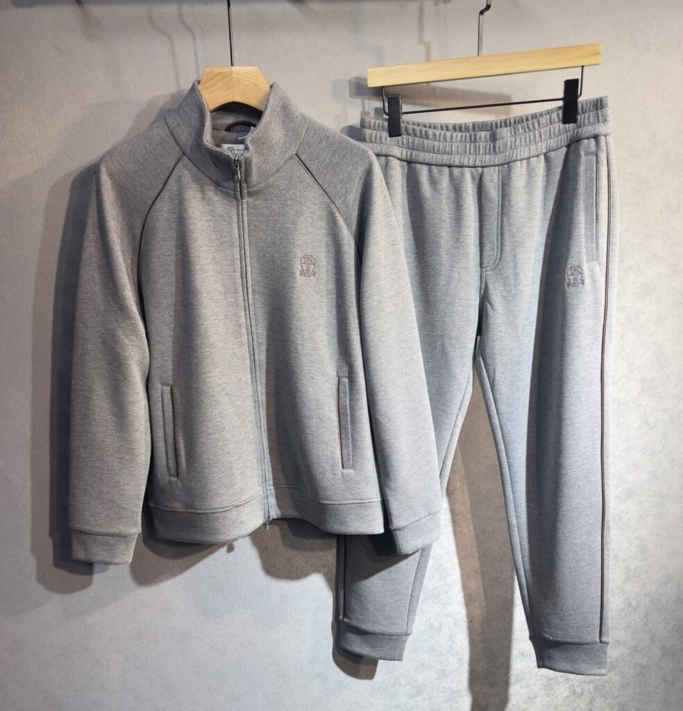 Brunello Cucinelli Ensemble jogging Gris et marine