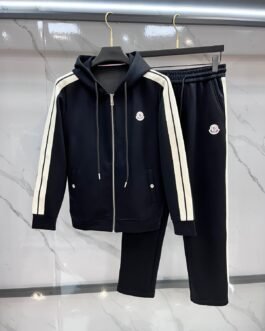 Moncler Ensemble jogging Marine et blanc