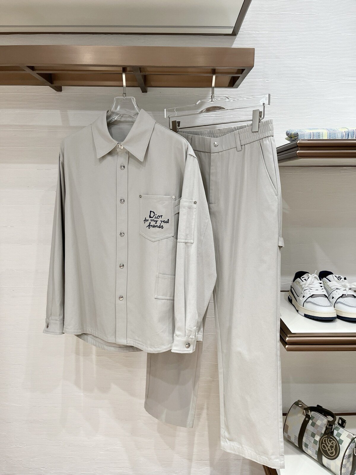Dior Ensemble chemise et pantalon Blanc