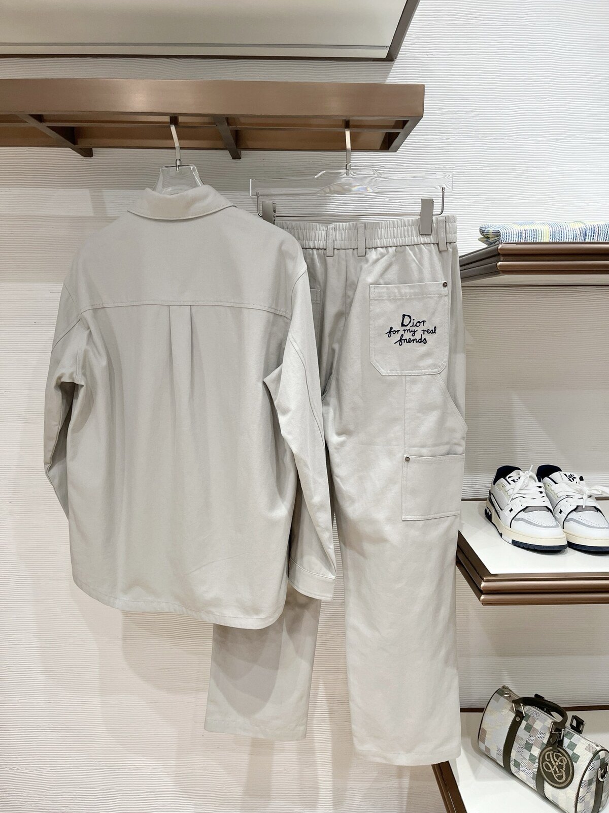 Dior Ensemble chemise et pantalon Blanc