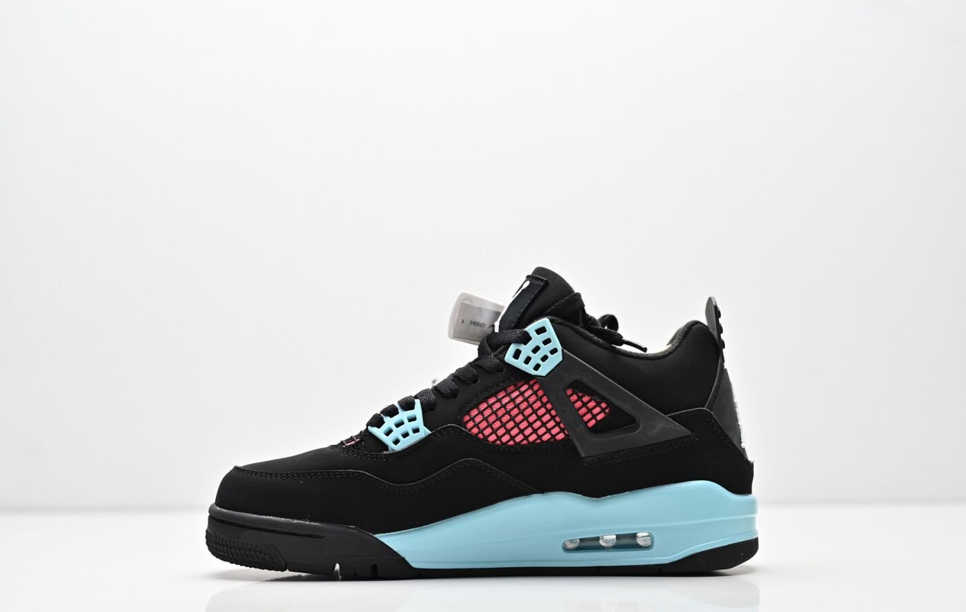 Air Jordan 4 Retro noir cyan rose