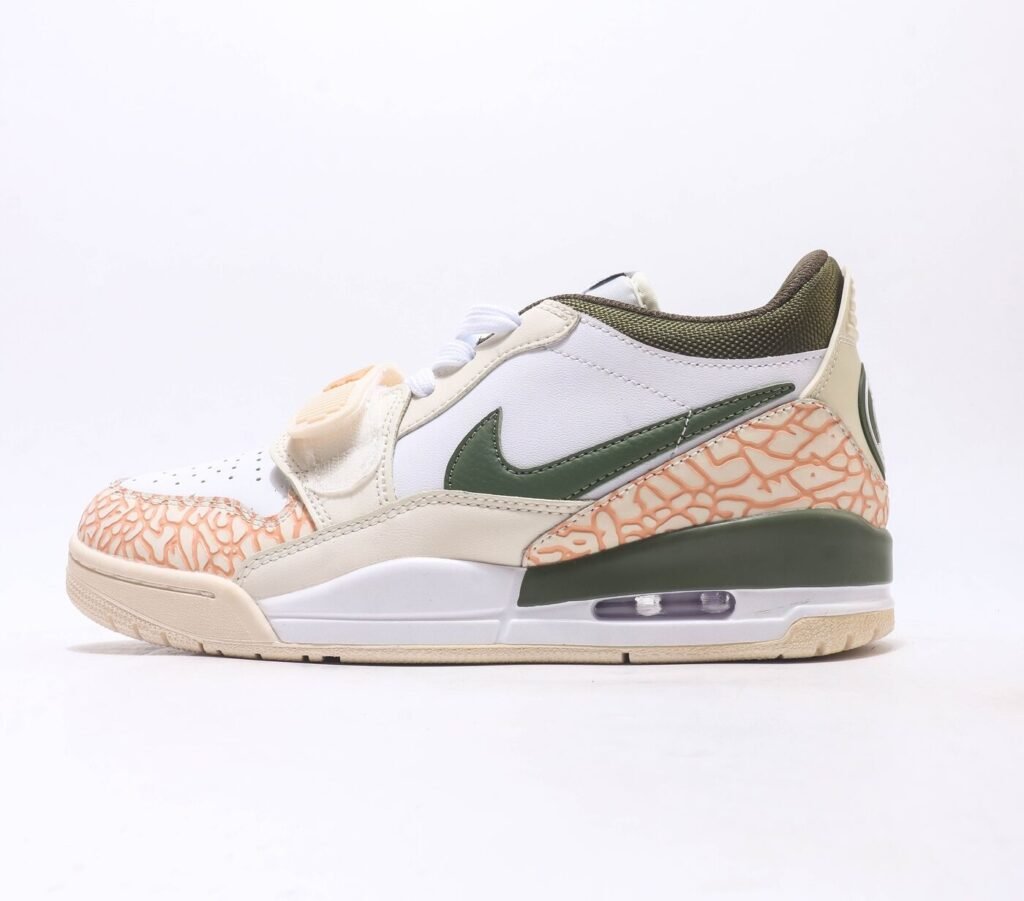 Air Jordan Legacy 312 Low blanc vert orange