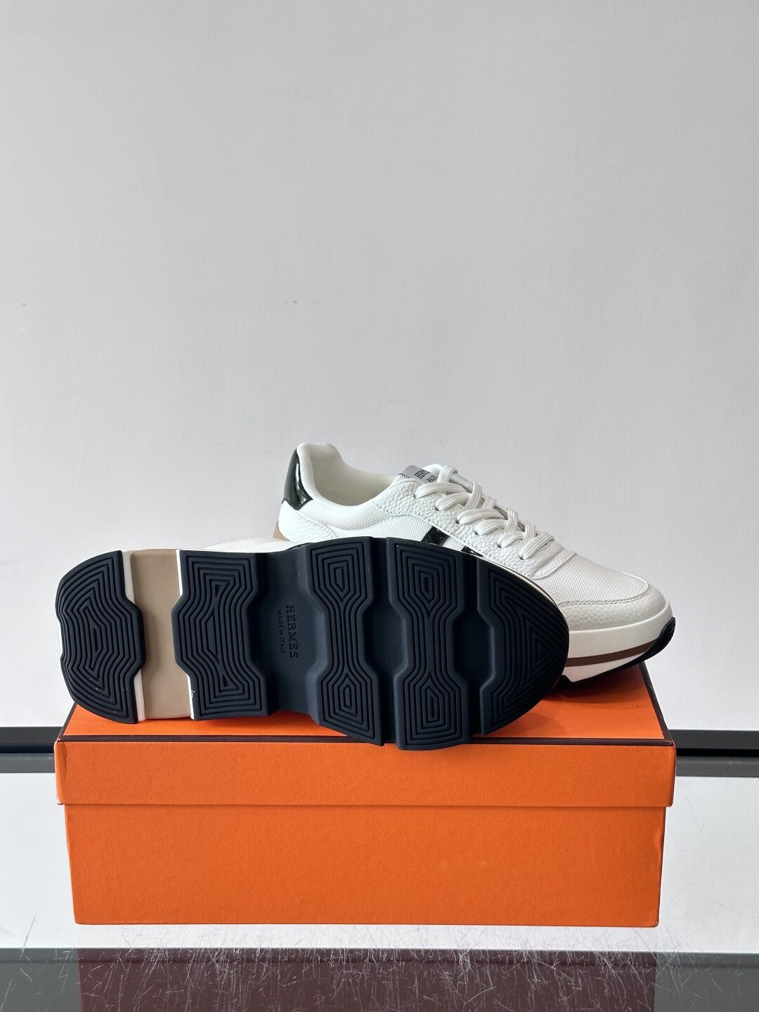 Hermès Baskets Bouncing blanc