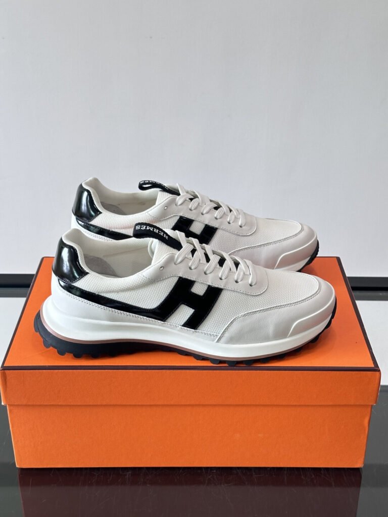 Hermès Baskets Bouncing blanc