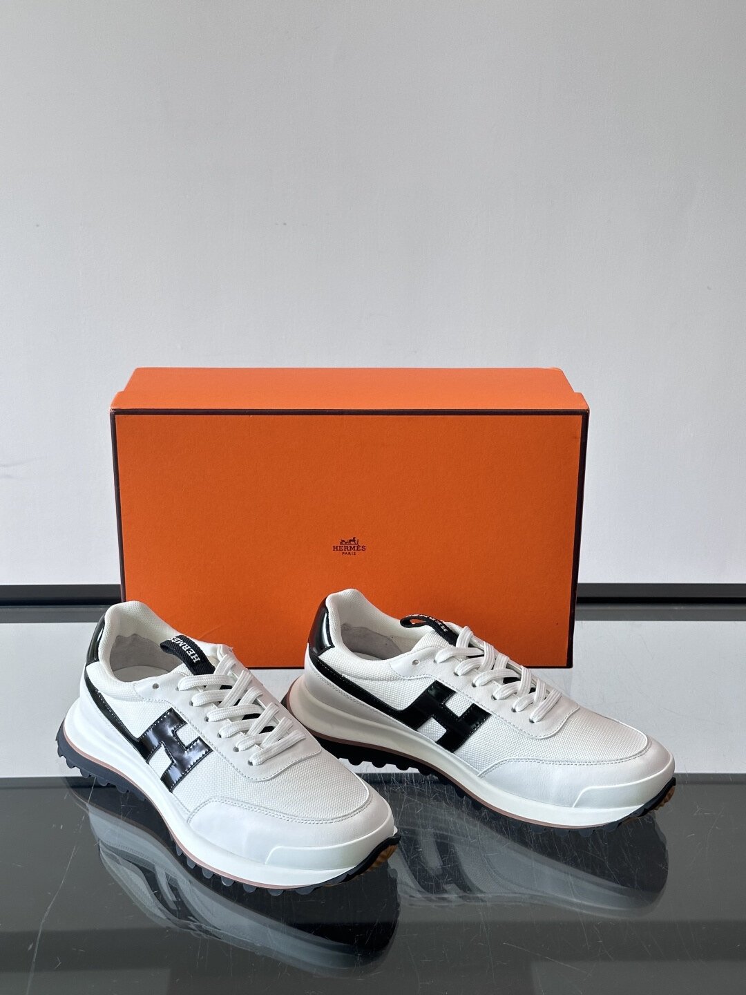 Hermès Baskets Bouncing blanc