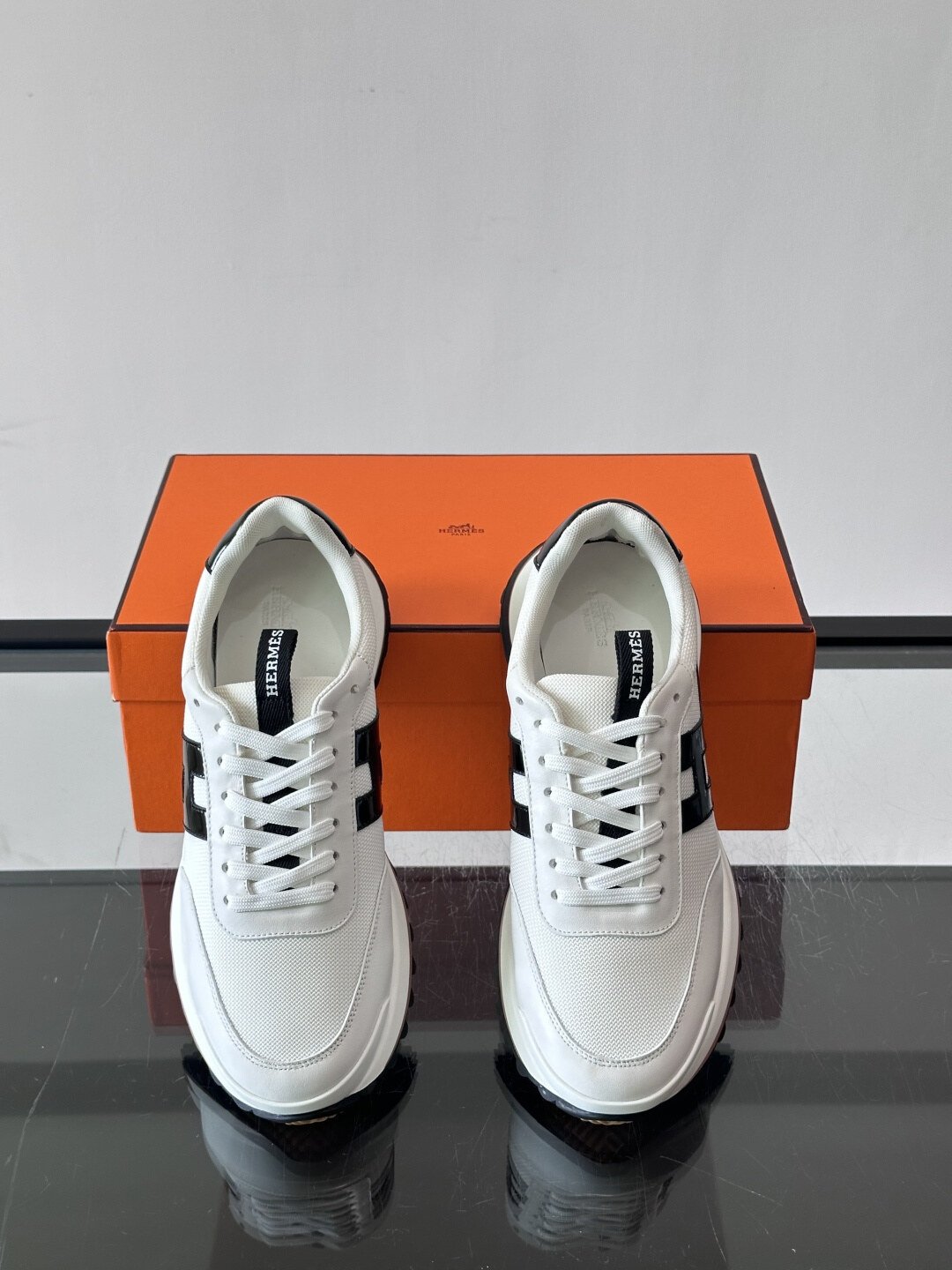 Hermès Baskets Bouncing blanc