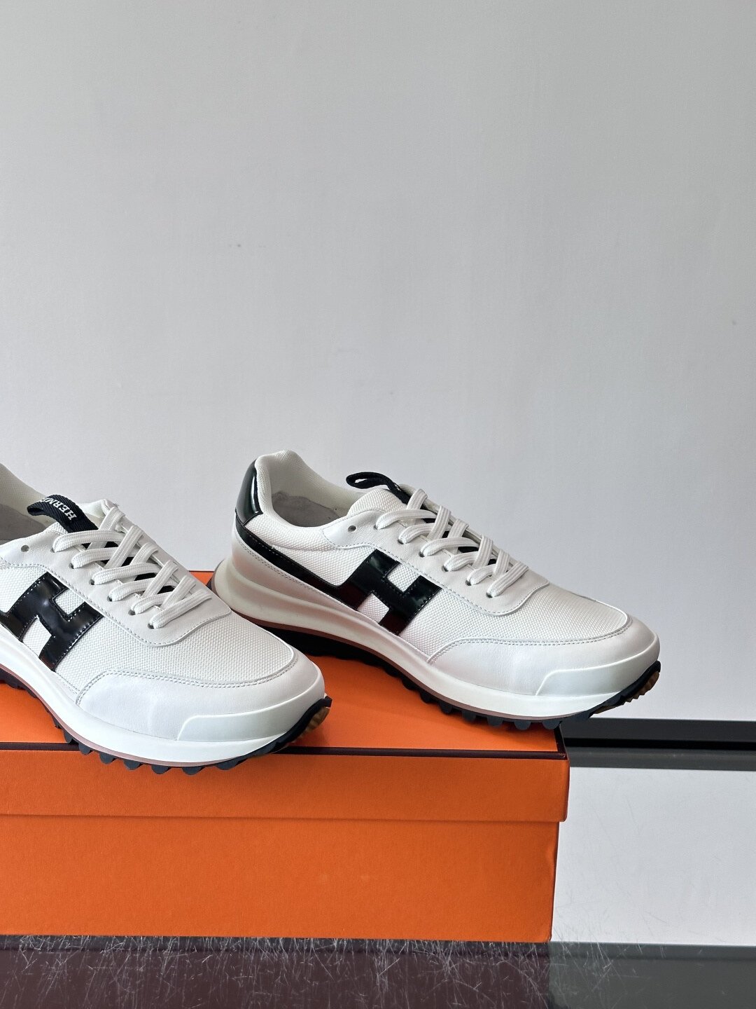Hermès Baskets Bouncing blanc