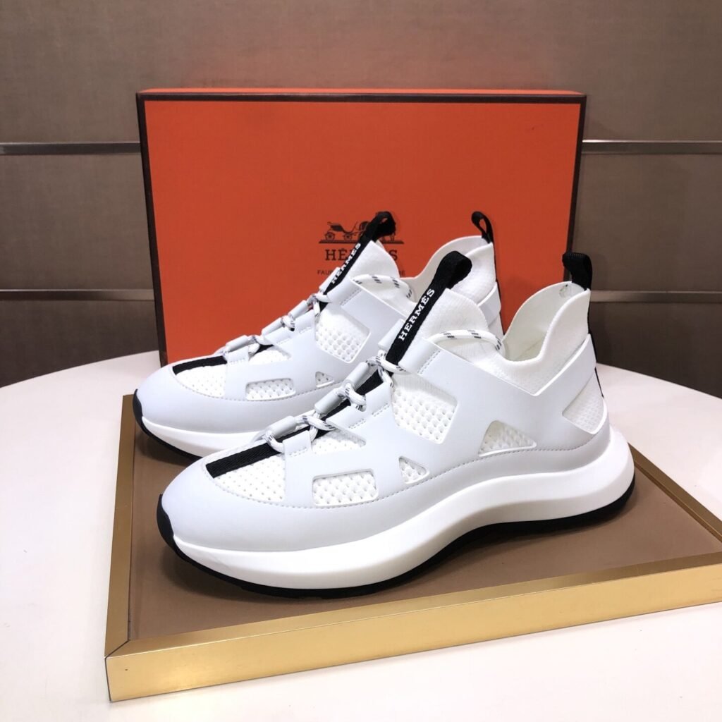 Hermès Baskets Bouncing blanc
