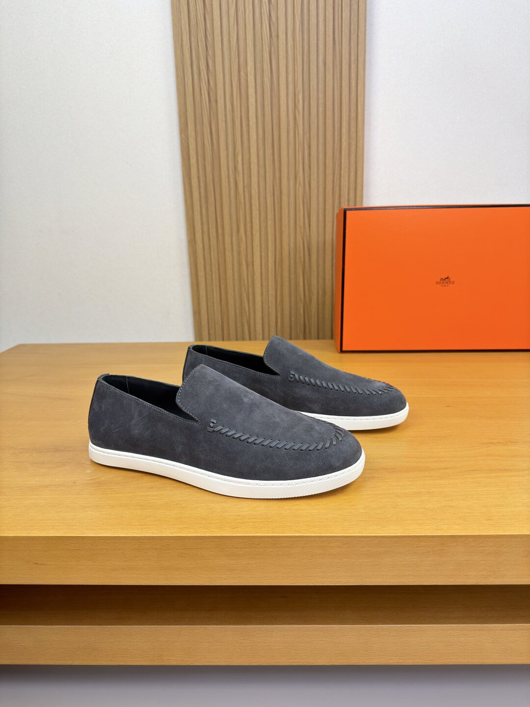 Hermès Mocassins Mocassin H gris