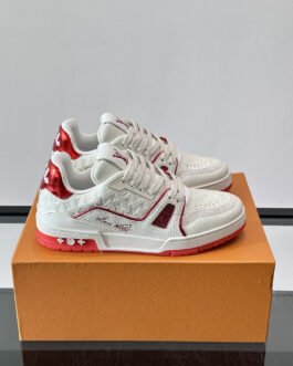 Louis Vuitton Baskets Trainer blanc et rouge