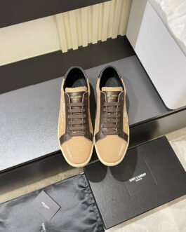 Saint Laurent Baskets SL/06 camel et marron