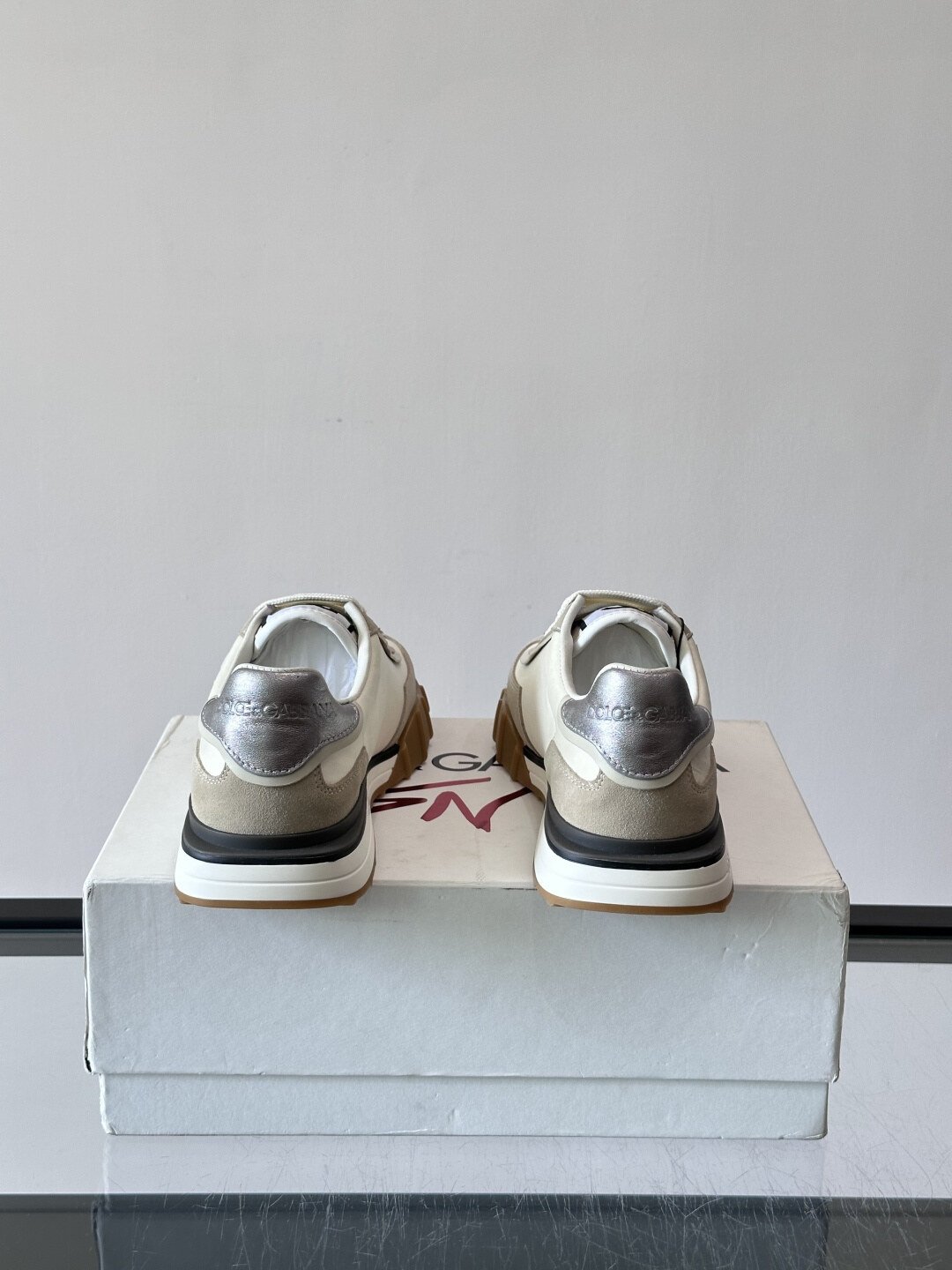 Dolce & Gabbana Baskets Portofino blanc, noir et beige