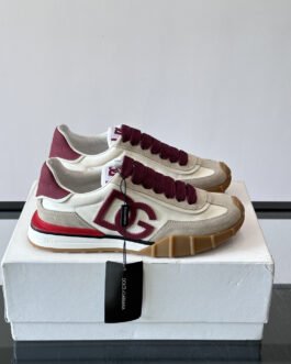 Dolce & Gabbana Baskets Portofino blanc et bordeaux