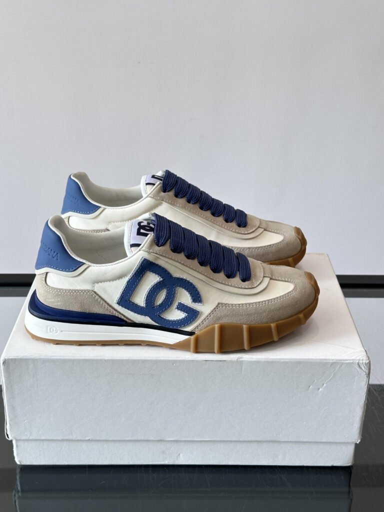 Dolce & Gabbana Baskets Portofino blanc et bleu