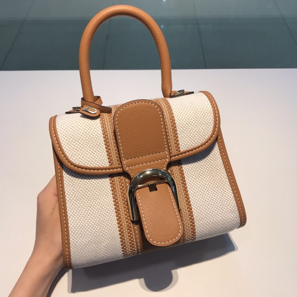 Delvaux Sac Brillant à rayures et boucle D