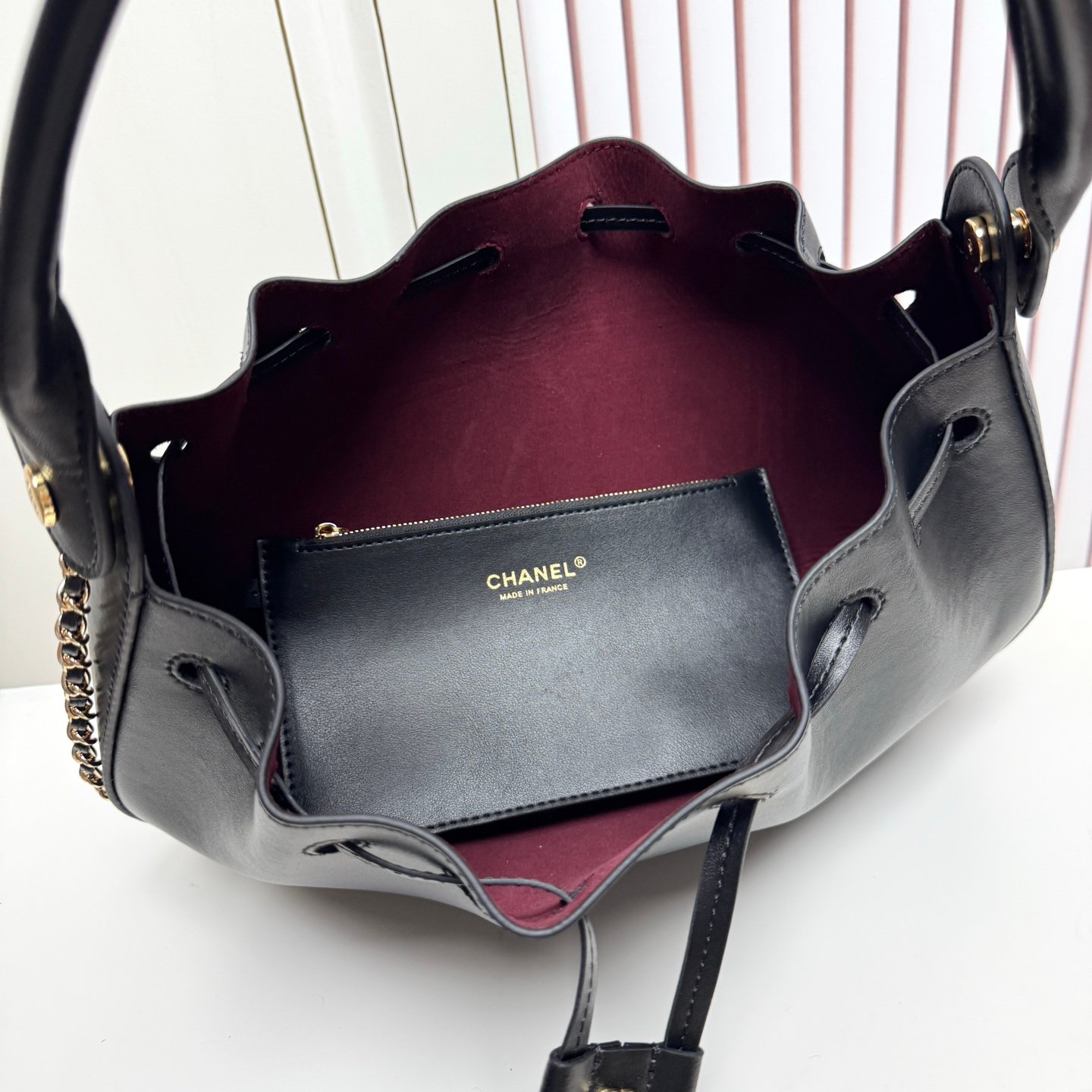 Chanel Sac froncé à anse et chaîne