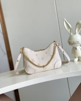 Louis Vuitton Boulogne sac Monogram écru et rose à chaîne
