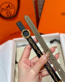 Hermès ceinture fine à chaîne et boucle ronde