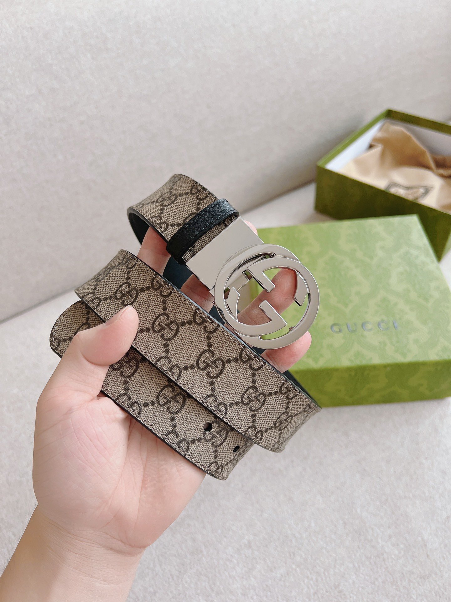 Gucci ceinture Interlocking G réversible