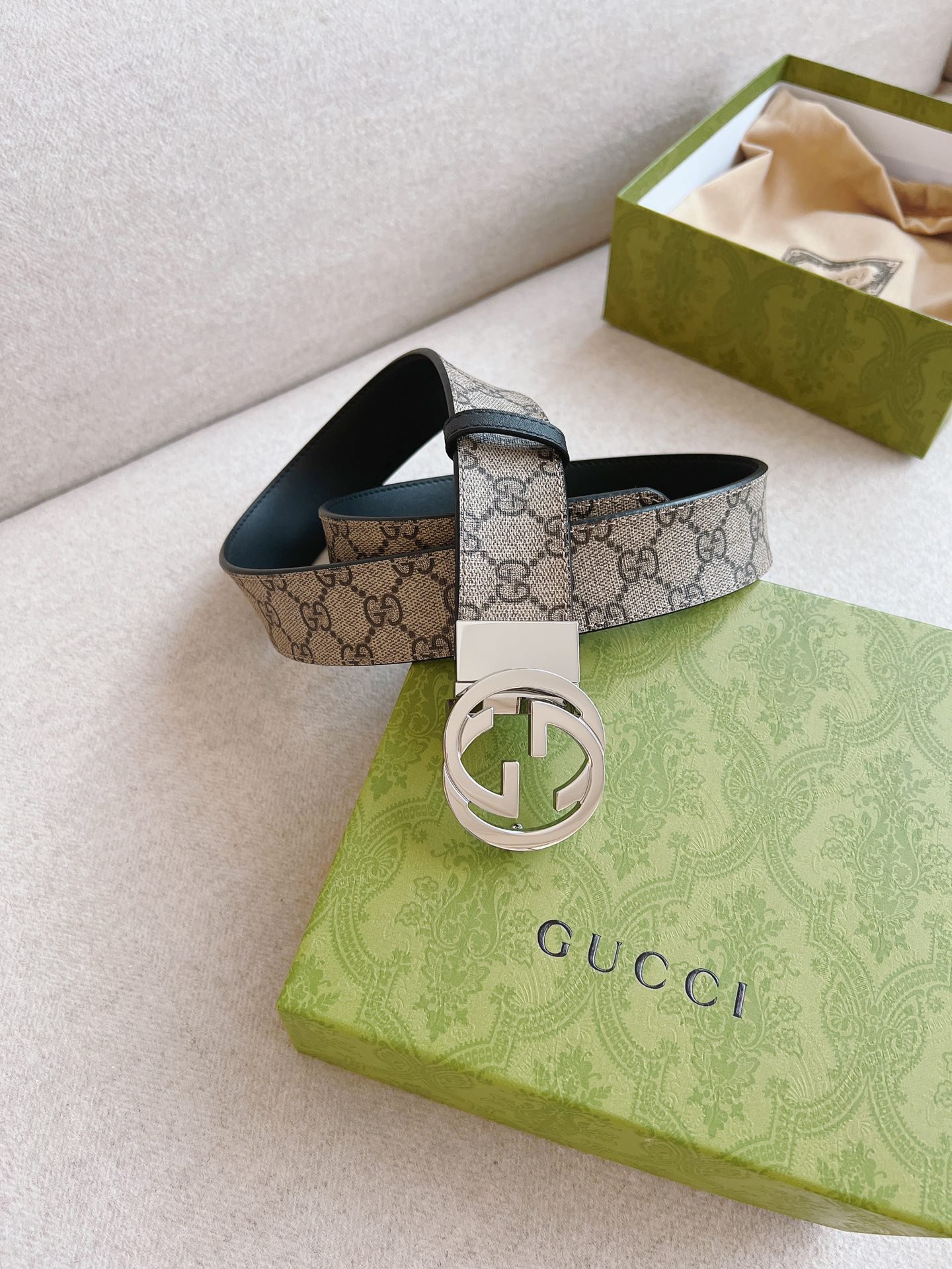 Gucci ceinture Interlocking G réversible