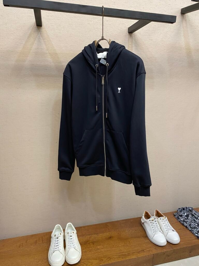 AMI Paris veste zippée à logo cœur