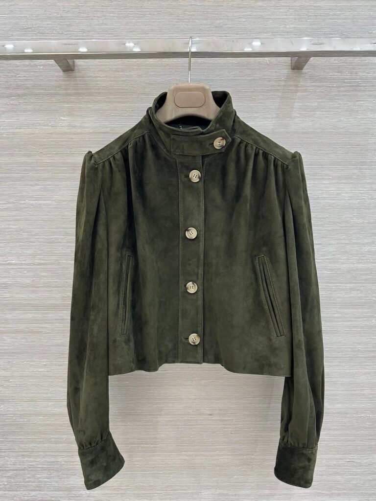 Chloé veste courte en velours vert