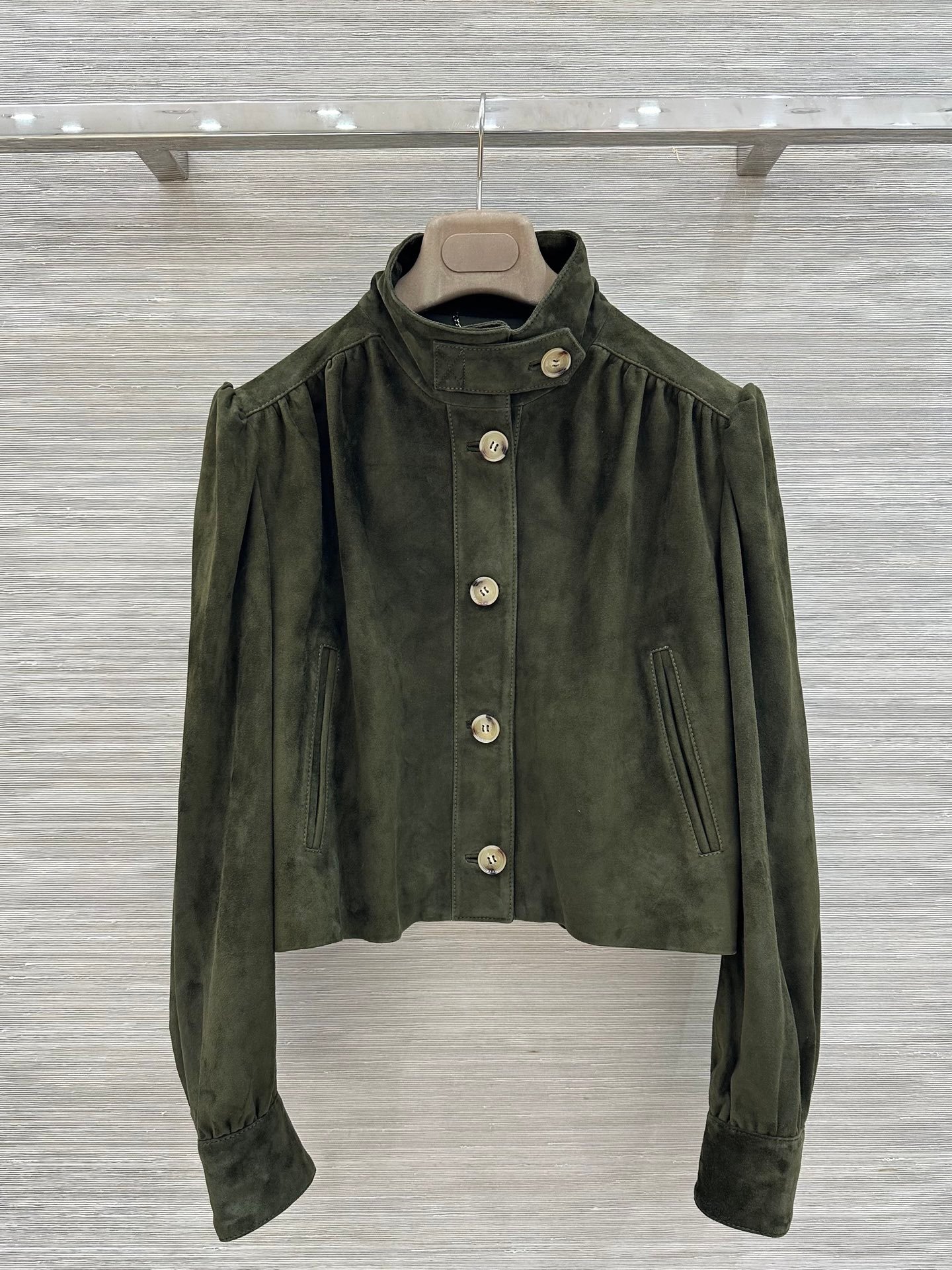 Chloé veste courte en velours vert