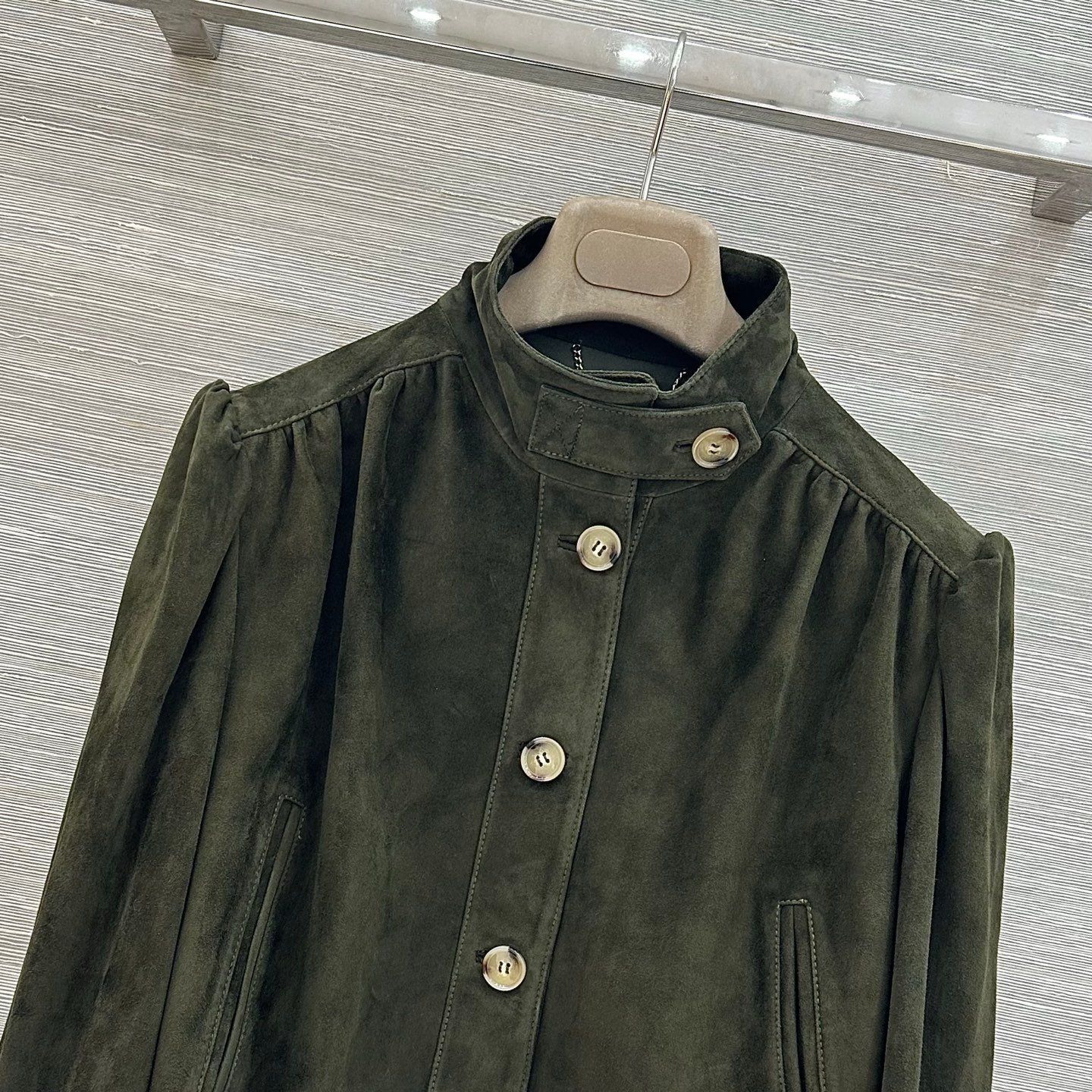 Chloé veste courte en velours vert